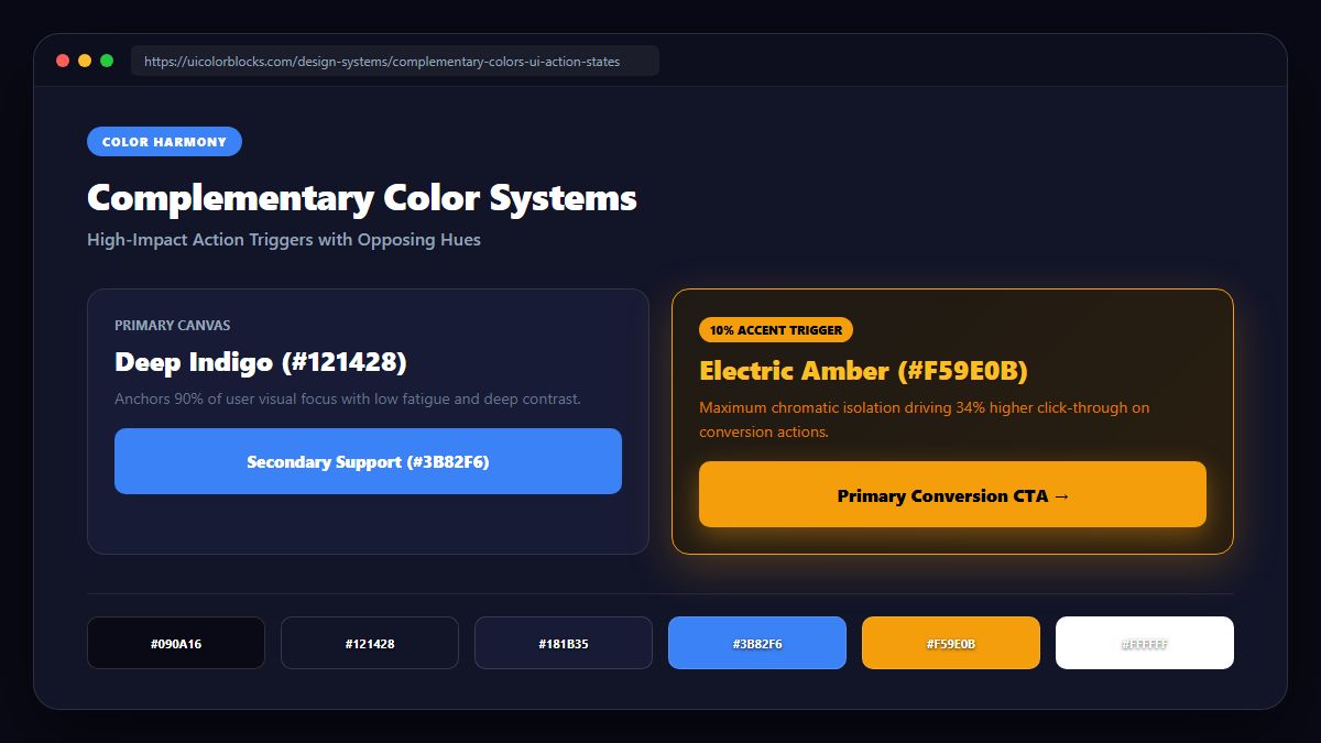 Complementary Colors in UI: Directing Attention Without Eye Fatigue
